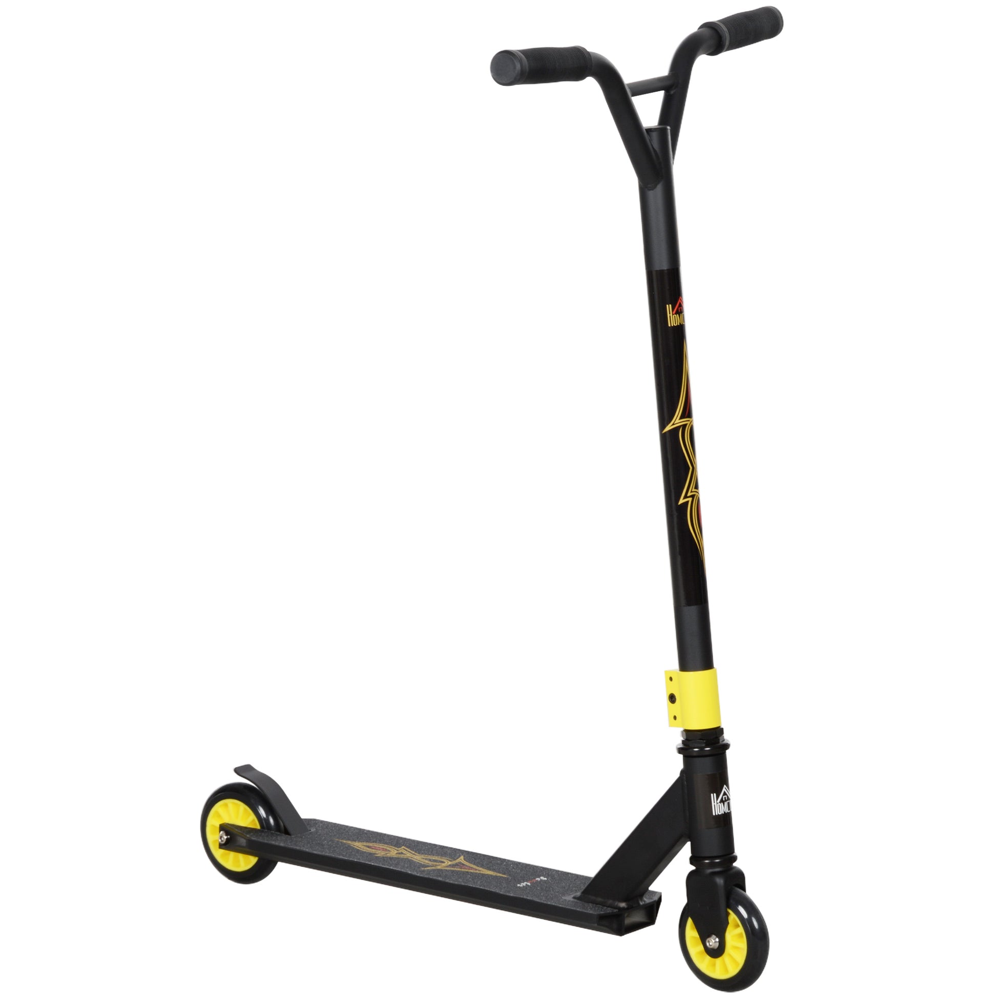 Stunt Scooter with 360° Steering, ABEC 9 Ball Bearings, 100mm Leather Wheels, Aluminum Stunt Scooter up to 100kg Capacity, Trick Roller Kick Scooter for Kids 14 Years and Up
