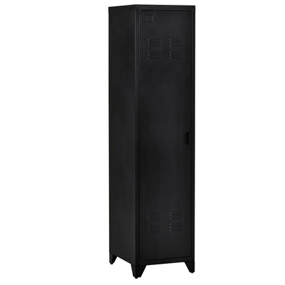 Compact Metal Wardrobe Locker Storage Cabinet Industrial Style with 3 Shelves, 1 Rod 43L x 50W x 180H cm