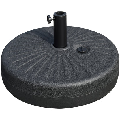 Umbrella Stand 22 kg Round Umbrella Base, Umbrella Weight, Stand for Umbrella 38/48mm Pole Diameter, for Balcony, Terrace, Garden, Black