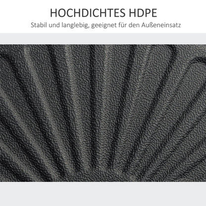 Umbrella Stand 22 kg Round Umbrella Base, Umbrella Weight, Stand for Umbrella 38/48mm Pole Diameter, for Balcony, Terrace, Garden, Black