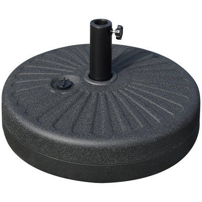 Umbrella Stand 22 kg Round Umbrella Base, Umbrella Weight, Stand for Umbrella 38/48mm Pole Diameter, for Balcony, Terrace, Garden, Black