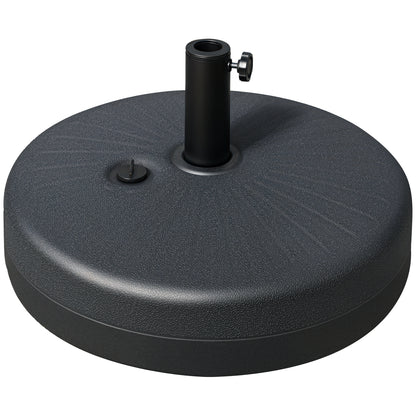 Umbrella Stand 22 kg Round Umbrella Base, Umbrella Weight, Stand for Umbrella 38/48mm Pole Diameter, for Balcony, Terrace, Garden, Black