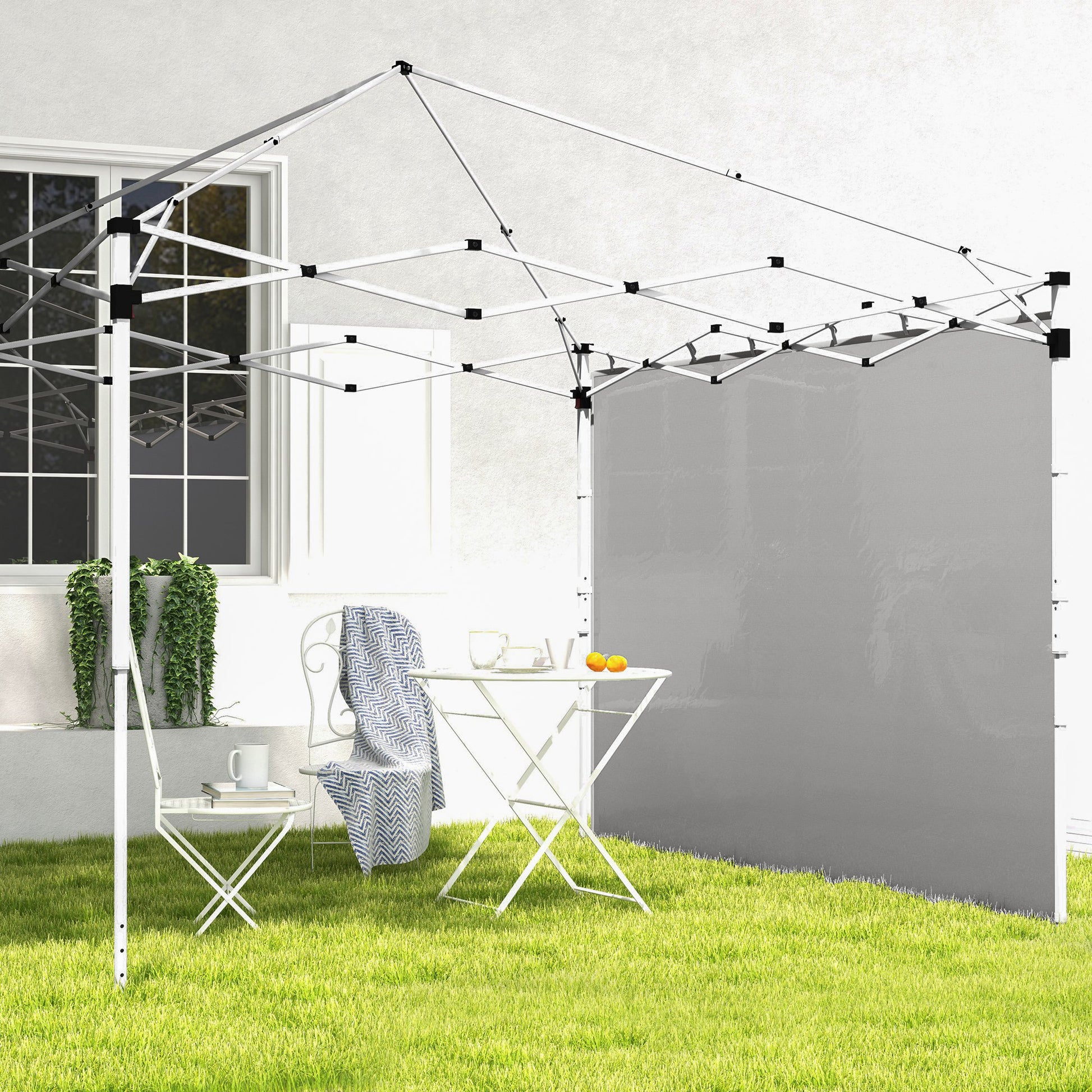 Gazebo Side Panels, for 3x3m or 3x6m Pop Up Gazebo, 2 packs of replacement side panels, gray