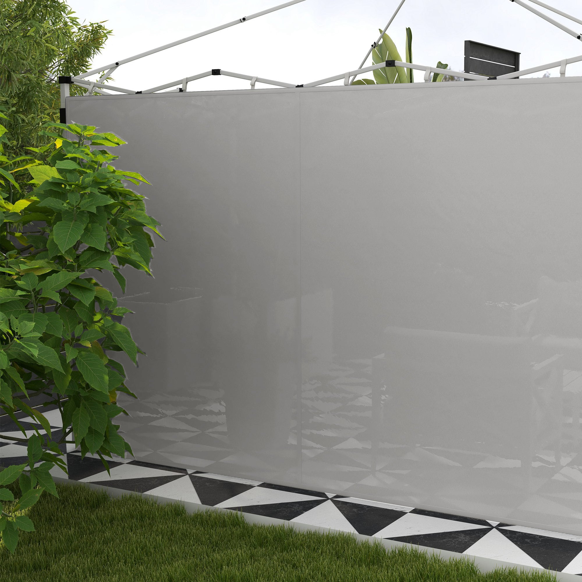 Gazebo Side Panels, for 3x3m or 3x6m Pop Up Gazebo, 2 packs of replacement side panels, gray