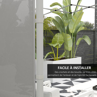 Gazebo Side Panels, for 3x3m or 3x6m Pop Up Gazebo, 2 packs of replacement side panels, gray