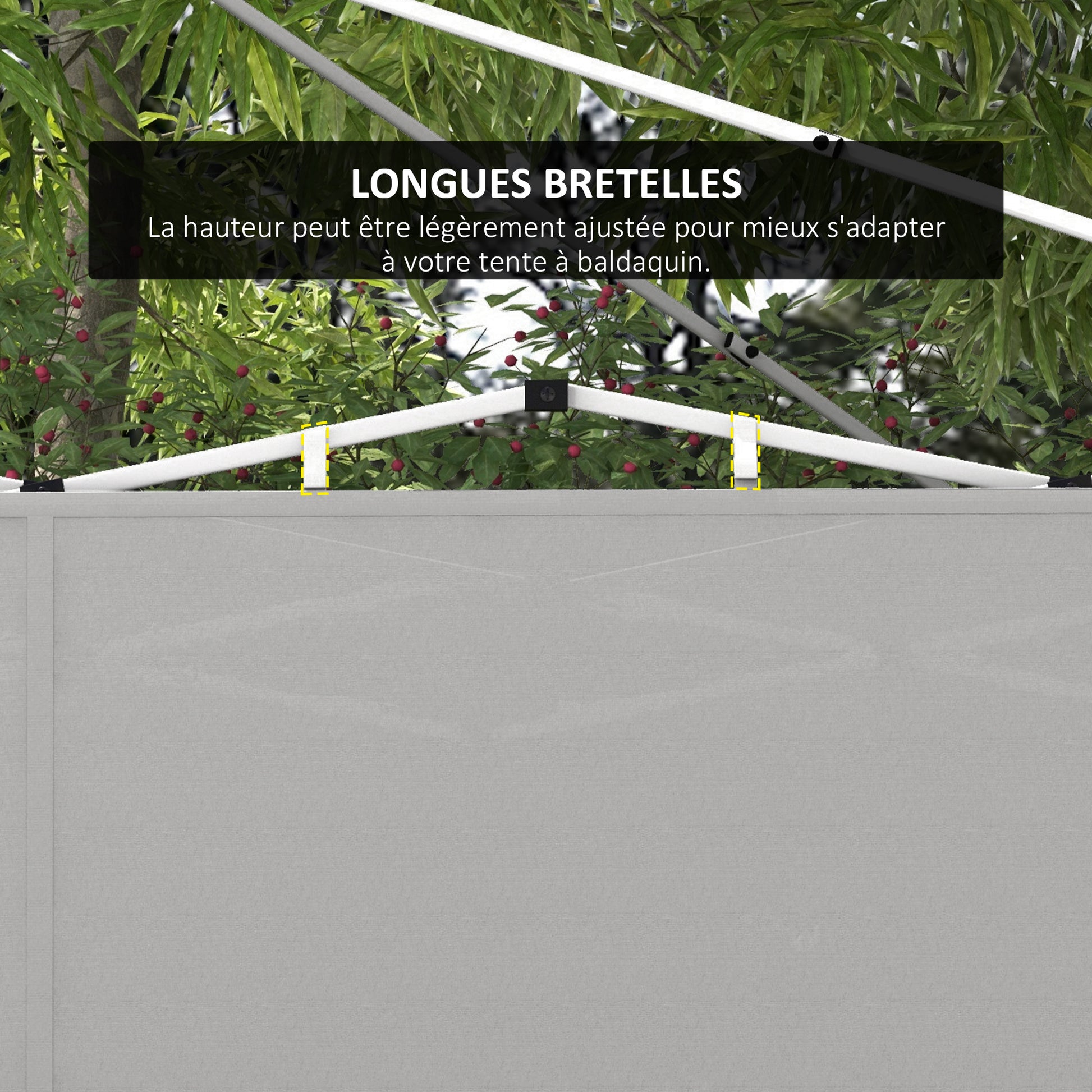 Gazebo Side Panels, for 3x3m or 3x6m Pop Up Gazebo, 2 packs of replacement side panels, gray