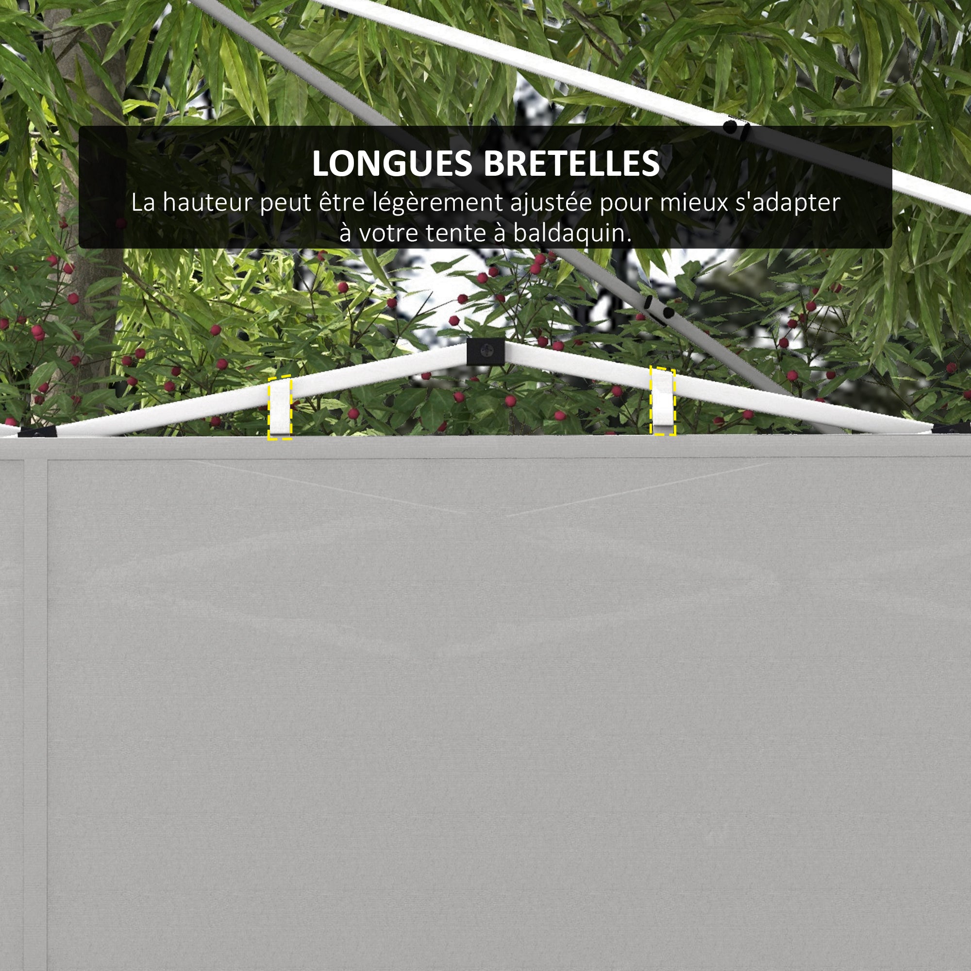 Gazebo Side Panels, for 3x3m or 3x6m Pop Up Gazebo, 2 packs of replacement side panels, gray