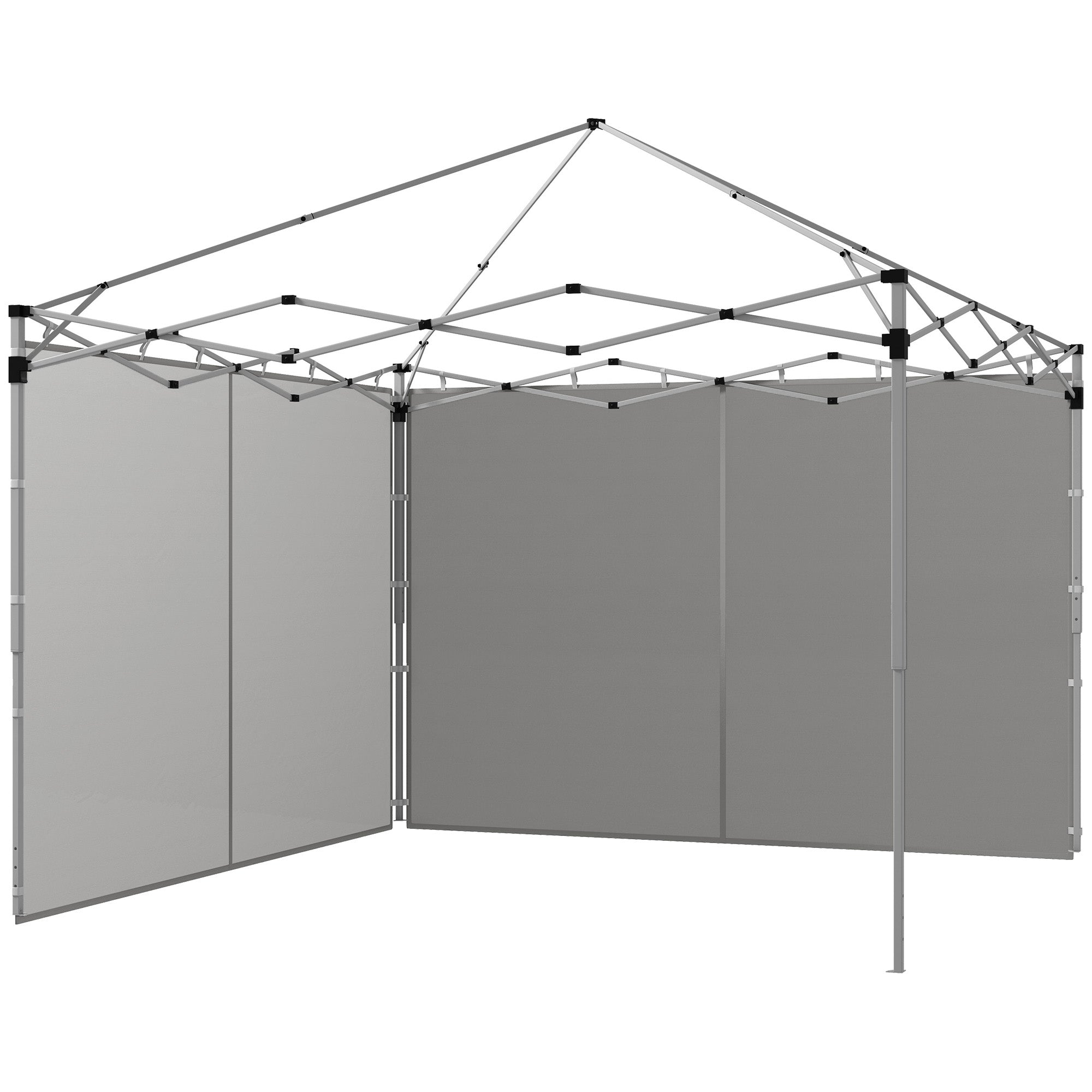 Gazebo Side Panels, for 3x3m or 3x6m Pop Up Gazebo, 2 packs of replacement side panels, gray
