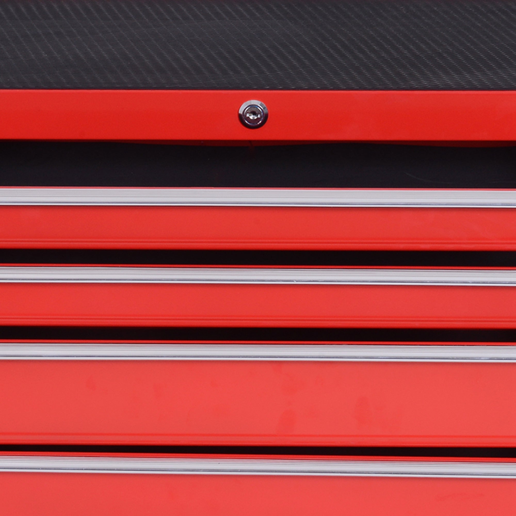 Workshop Cart with Wheels, Tool Cart with 7 Drawers, Lockable Assembly Cart with Brake, Mobile Rolling Cart, Max. Load 150kg, Steel, Red