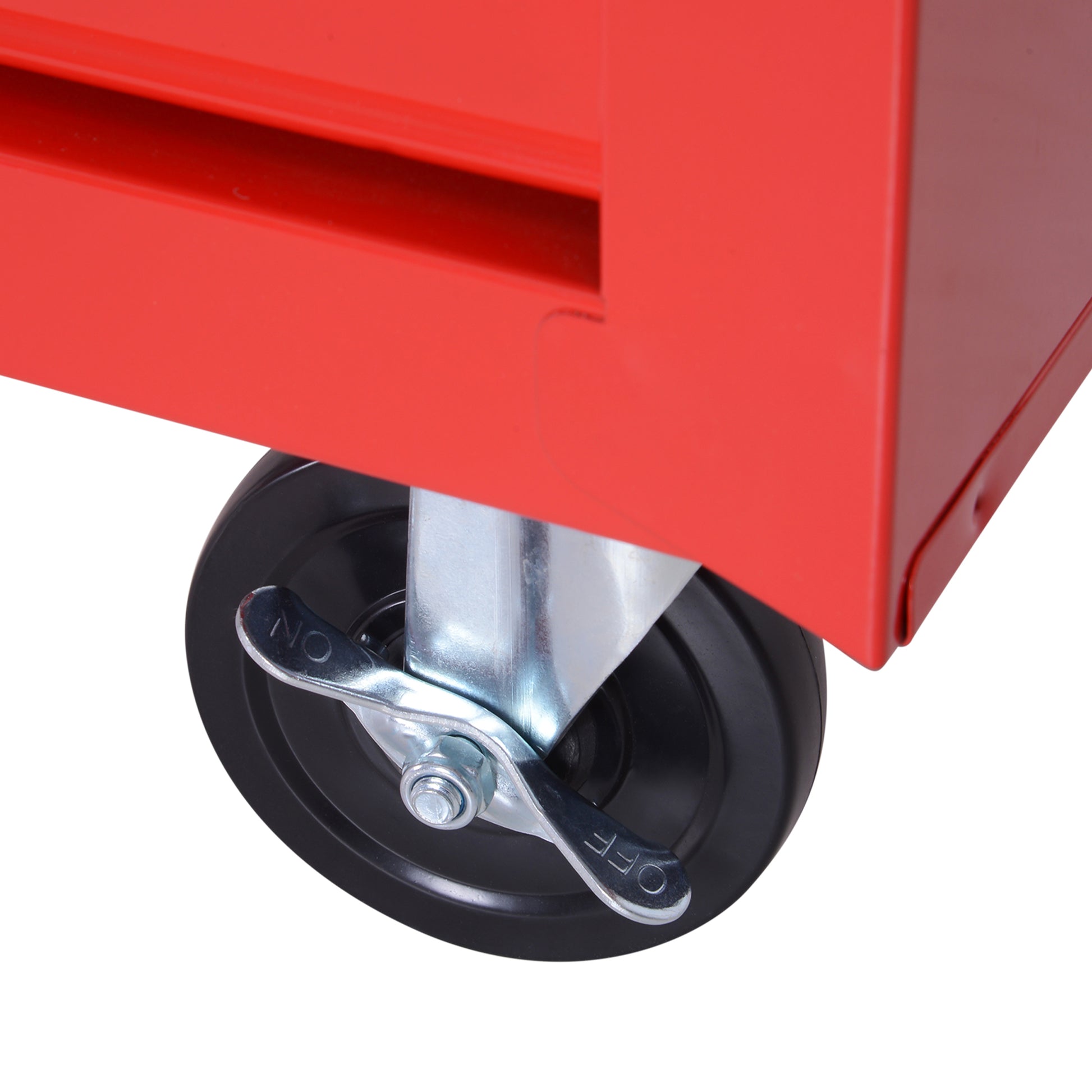 Workshop Cart with Wheels, Tool Cart with 7 Drawers, Lockable Assembly Cart with Brake, Mobile Rolling Cart, Max. Load 150kg, Steel, Red