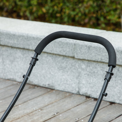 Folding Pet Stroller Pet Carriage for Small Dogs with Mesh Windows Washable Cushion Safety Straps and Steel Frame Load 15 kg Brown