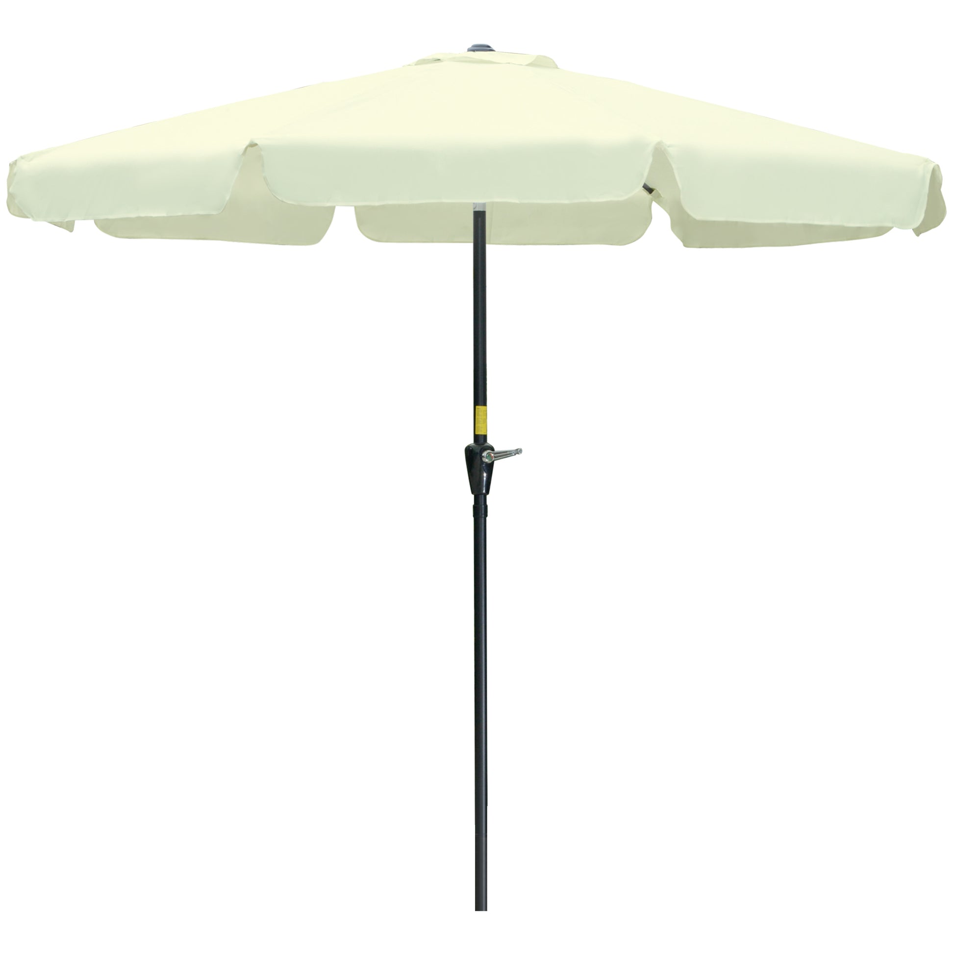 Terrace Umbrella Ø266 cm Garden Umbrella with UV50+ Protection Aluminum Pole and Crank Sunshade for Patio Terrace Beige