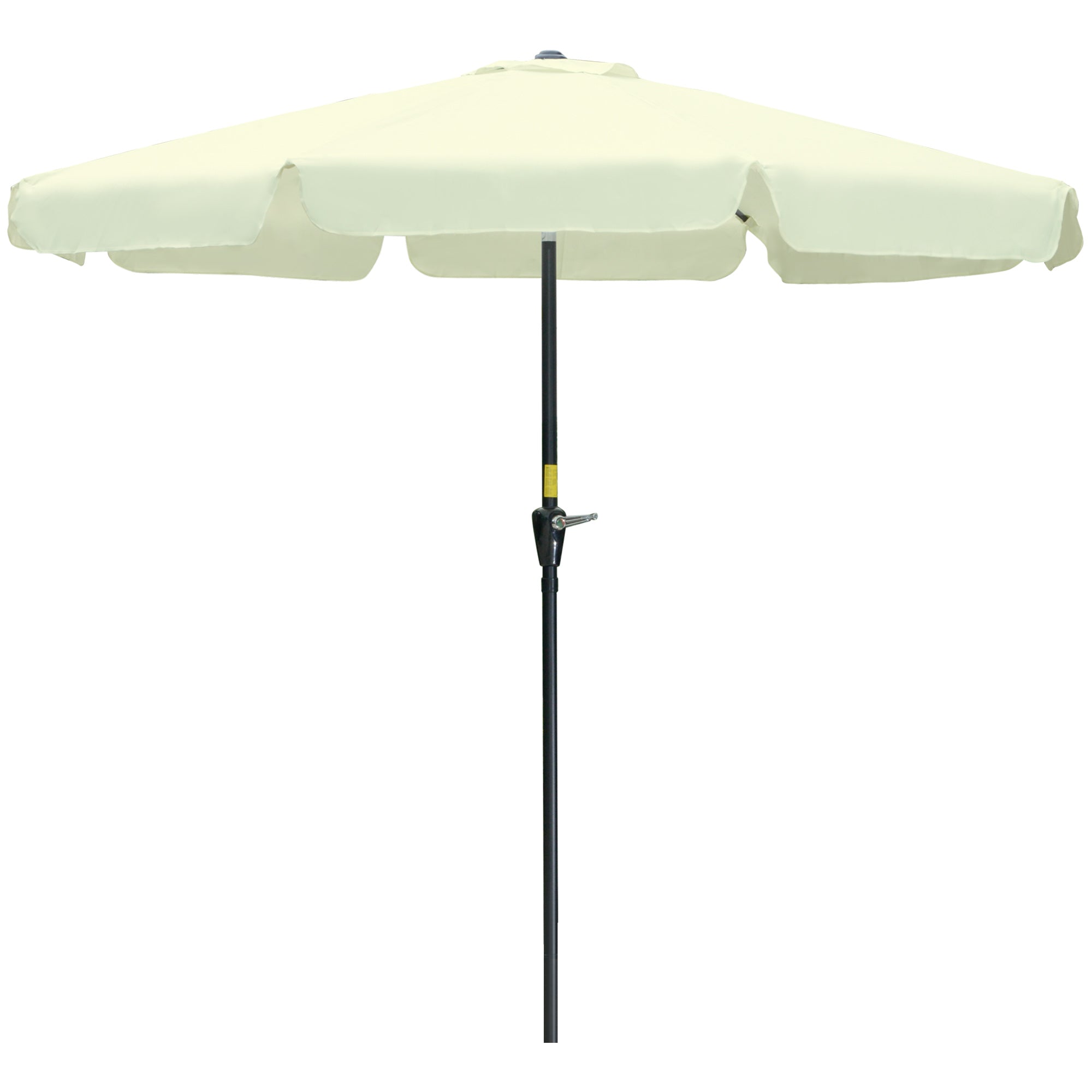 Terrace Umbrella Ø266 cm Garden Umbrella with UV50+ Protection Aluminum Pole and Crank Sunshade for Patio Terrace Beige