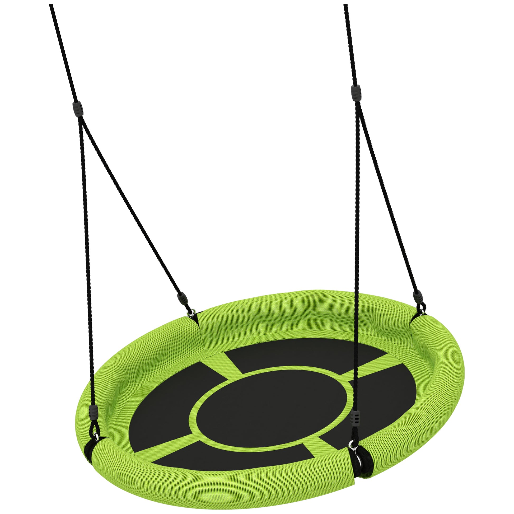 Nest Swing Ø98 cm Disc Swing Height Adjustable Garden Swing Holds up to 150 kg Durable & Weatherproof Hanging Swing Children's Swing Outdoor Indoor for Kids and Adults