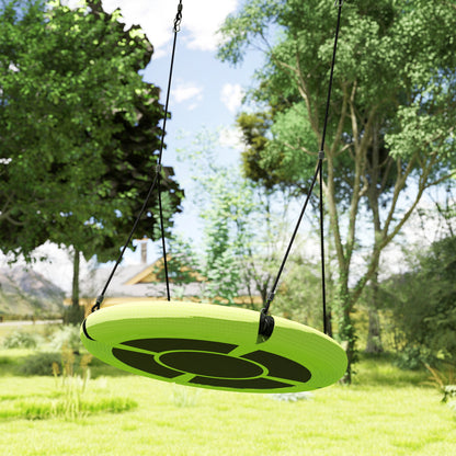 Nest Swing Ø98 cm Disc Swing Height Adjustable Garden Swing Holds up to 150 kg Durable & Weatherproof Hanging Swing Children's Swing Outdoor Indoor for Kids and Adults