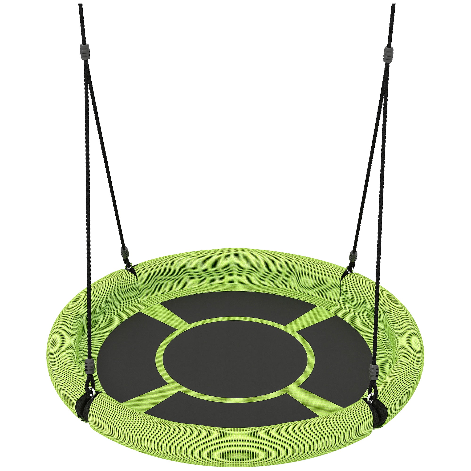 Nest Swing Ø98 cm Disc Swing Height Adjustable Garden Swing Holds up to 150 kg Durable & Weatherproof Hanging Swing Children's Swing Outdoor Indoor for Kids and Adults