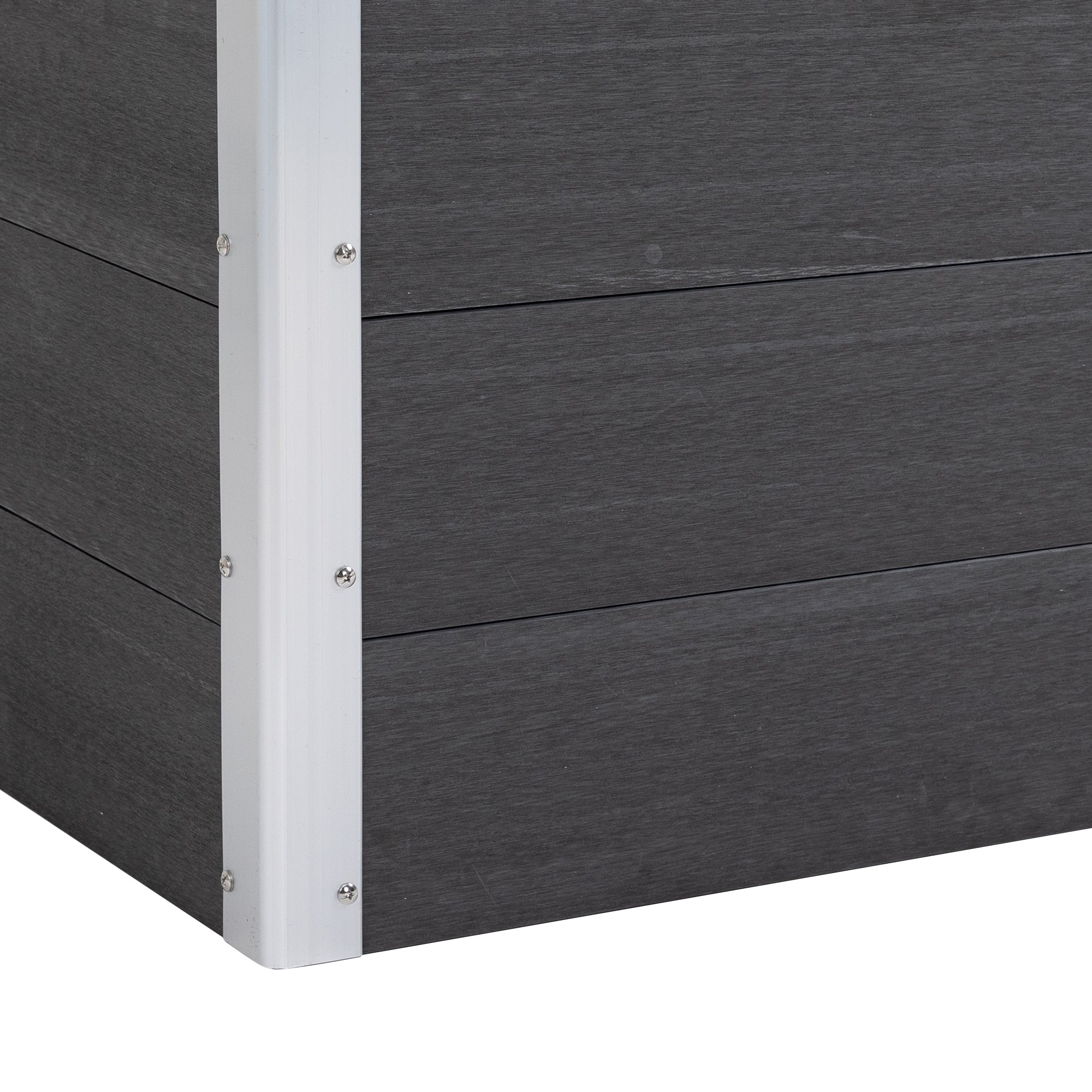 Raised Bed Aluminum, Planting Bed Cold Frame Garden Bed Flower Box Weatherproof, without Bottom, Planter Box 100x50x55.5cm for Terrace, Balcony, Flower Box for Flowers, Plants, Gray