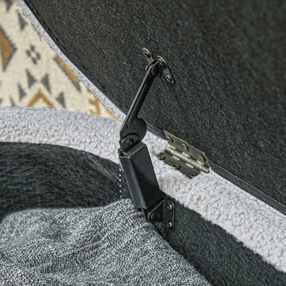 Upholstered Bedroom Bench, Teddy Fabric Storage Bench with Eucalyptus Wood Legs for Entryway, Hallway, and Living Room, 116x41x40.5cm, Light Gray