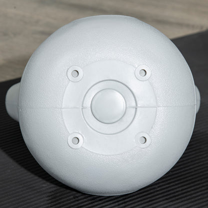 SPORTNOW 10 kg Kettlebell Blue and Gray with PU Coating and Sand Filling Wide Handle for Home Gym Bodybuilding Training 22x16x26 cm