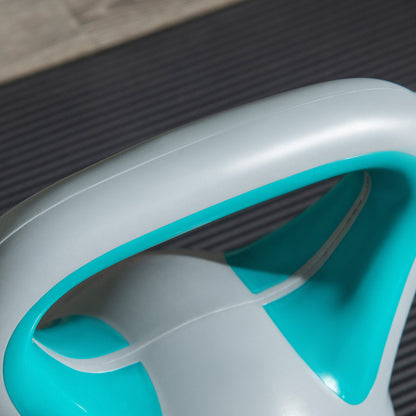 SPORTNOW 10 kg Kettlebell Blue and Gray with PU Coating and Sand Filling Wide Handle for Home Gym Bodybuilding Training 22x16x26 cm