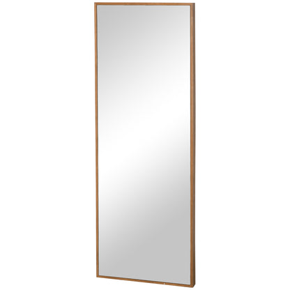 Wall Mirror Wardrobe Mirror 125 x 45cm Hall Mirror with Wood Frame Full-Length Mirror Hanging Mirror Living Room Mirror for Bedroom Natural