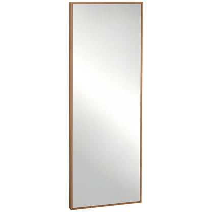 Wall Mirror Wardrobe Mirror 125 x 45cm Hall Mirror with Wood Frame Full-Length Mirror Hanging Mirror Living Room Mirror for Bedroom Natural