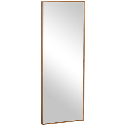 Wall Mirror Wardrobe Mirror 125 x 45cm Hall Mirror with Wood Frame Full-Length Mirror Hanging Mirror Living Room Mirror for Bedroom Natural