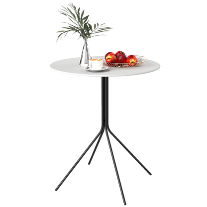 Round Garden Table Ø 60 cm, Steel Frame Terrace Table, for Indoor and Outdoor Use, for Balcony, Porch, Dark Gray