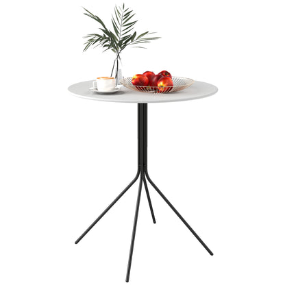 Round Garden Table Ø 60 cm, Steel Frame Terrace Table, for Indoor and Outdoor Use, for Balcony, Porch, Dark Gray