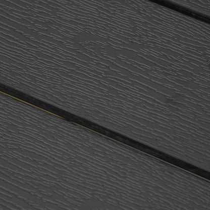 Garden Table Plastic 190 x 84.5 x 72 cm Weatherproof, Wood Look, Wood Structure, Non-Slip Buffet Table Camping Table Balcony Table Terrace Table Outdoor Dining Table for Garden, Balcony Black