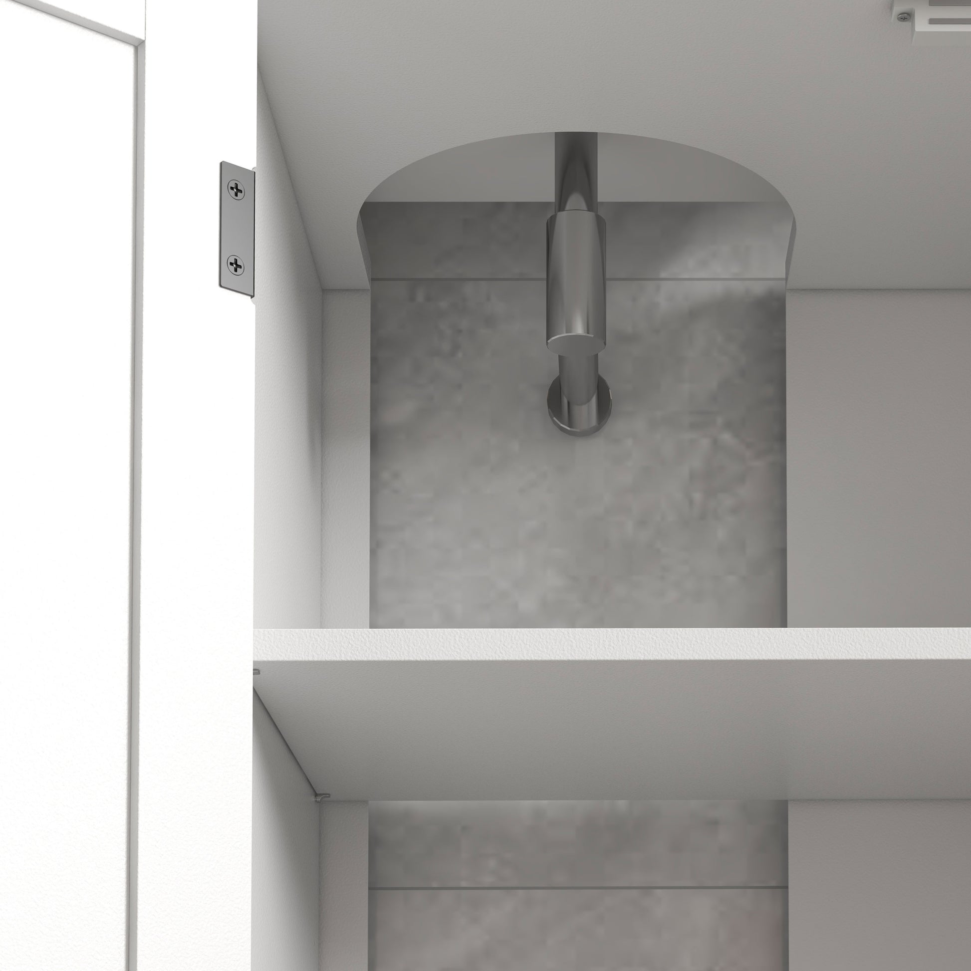 Wooden Under Sink Bathroom Cabinet Floor Standing Sink Cabinet with 2 Doors and Adjustable Shelves Anti-tip Modern Style Load 31 kg 90x30x60 cm White