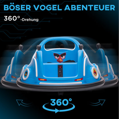 12V Kids' Bumper Car with 2.4G Remote Control, Electric Bumper with Music and Lights, 0.9-1.9 mph, Kids' Electric Car with 360° Spin, for Kids 3-5 Years, Blue