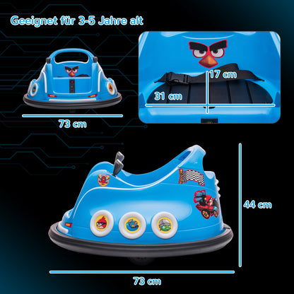 12V Kids' Bumper Car with 2.4G Remote Control, Electric Bumper with Music and Lights, 0.9-1.9 mph, Kids' Electric Car with 360° Spin, for Kids 3-5 Years, Blue