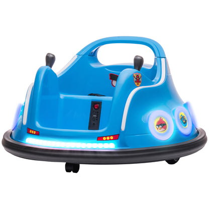 12V Kids' Bumper Car with 2.4G Remote Control, Electric Bumper with Music and Lights, 0.9-1.9 mph, Kids' Electric Car with 360° Spin, for Kids 3-5 Years, Blue