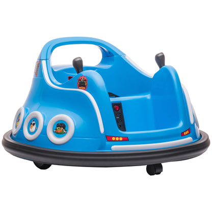 12V Kids' Bumper Car with 2.4G Remote Control, Electric Bumper with Music and Lights, 0.9-1.9 mph, Kids' Electric Car with 360° Spin, for Kids 3-5 Years, Blue