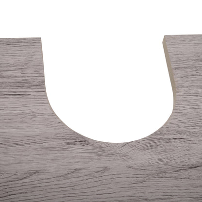 Bathroom Vanity Unit with Sink - Under Sink Cabinet - 2 Doors Cupboard with Shelf - dims. 60L x 30W x 70H cm - Gray Wood Imitation MDF