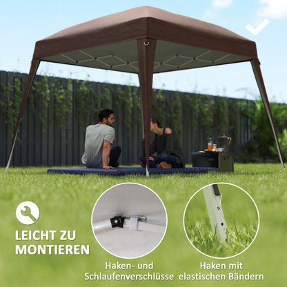 Replacement Canopy for Pavilion 3x3 m Base/ 2.4x2.4 m Top, Water-Resistant Pavilion Cover for Pop-Up Canopy, Sturdy Party Tent Replacement Canopy with Individual Cover for Garden Pavilion Coffee