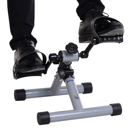 Mini Exercise Bike Leg Trainer Fitness Pedal Trainer Arm Trainer Foldable Mini Bike Stepless Resistance for Auxiliary Rehabilitation and Mobility Steel Gray 13" x 13.4" x 12.6"