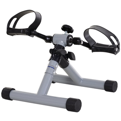 Mini Exercise Bike Leg Trainer Fitness Pedal Trainer Arm Trainer Foldable Mini Bike Stepless Resistance for Auxiliary Rehabilitation and Mobility Steel Gray 13" x 13.4" x 12.6"