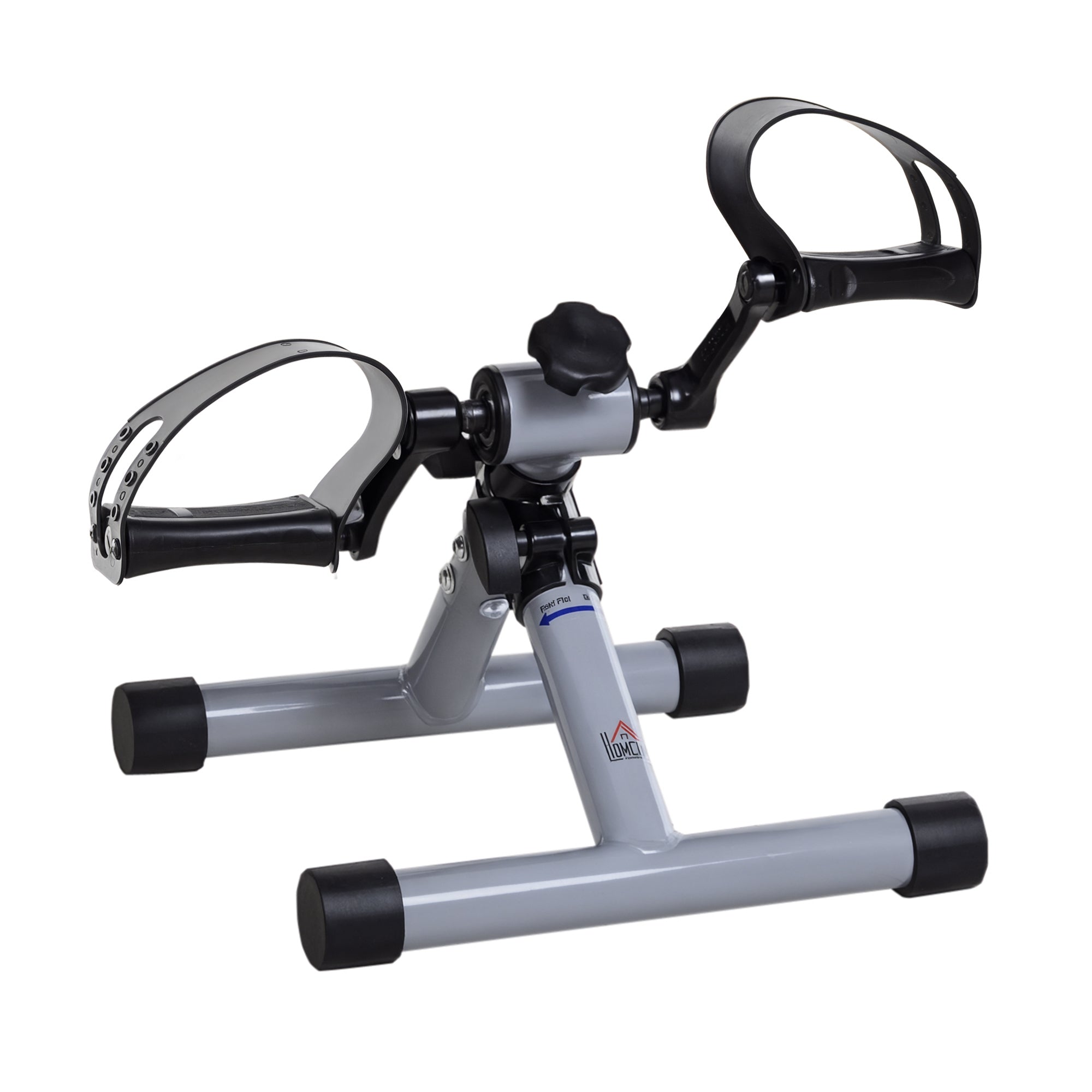 Mini Exercise Bike Leg Trainer Fitness Pedal Trainer Arm Trainer Foldable Mini Bike Stepless Resistance for Auxiliary Rehabilitation and Mobility Steel Gray 13" x 13.4" x 12.6"