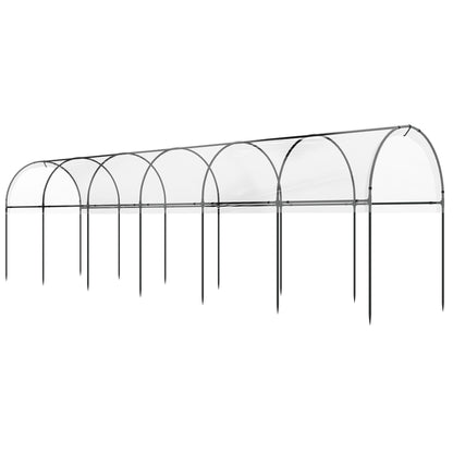 Garden Greenhouse, Tomato Greenhouse, Reinforced Tarpaulin, Steel Frame, for Vegetables Plants Flowers, Outdoor, 600 x 123 x 171 cm, Transparent