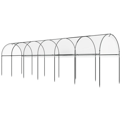 Garden Greenhouse, Tomato Greenhouse, Reinforced Tarpaulin, Steel Frame, for Vegetables Plants Flowers, Outdoor, 600 x 123 x 171 cm, Transparent