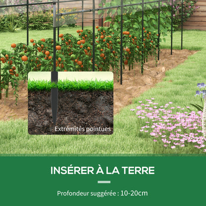 Garden Greenhouse, Tomato Greenhouse, Reinforced Tarpaulin, Steel Frame, for Vegetables Plants Flowers, Outdoor, 600 x 123 x 171 cm, Transparent