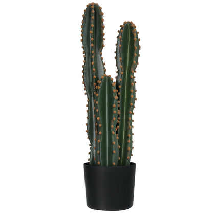 Realistic Large Artificial Cactus Big Size Plant Dimensions Ø 17 x 60H cm Green