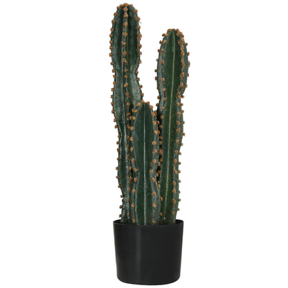 Realistic Large Artificial Cactus Big Size Plant Dimensions Ø 17 x 60H cm Green