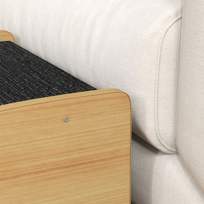 Pet Stairs 3 Steps 30 cm High Pet Stairs with Side Wall Dog Ramp for Small Dogs Cat Stairs Entry Aid for Bed, Sofa, Couch, and Car Oak