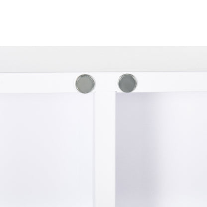 Medicine Cabinet, 2-Door Lockable Medication Cabinet, First Aid Cabinet for Medicines and Bandages, Steel, White, 55 x 18 x 60 cm