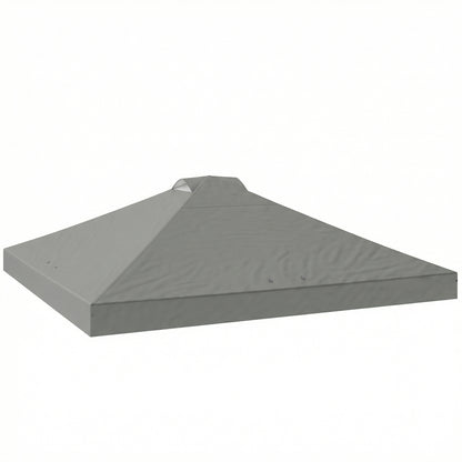 Replacement Canopy Top 10' x 10' (3 x 3 m) — UV50+ Waterproof, 8 Drain Holes — Light Gray
