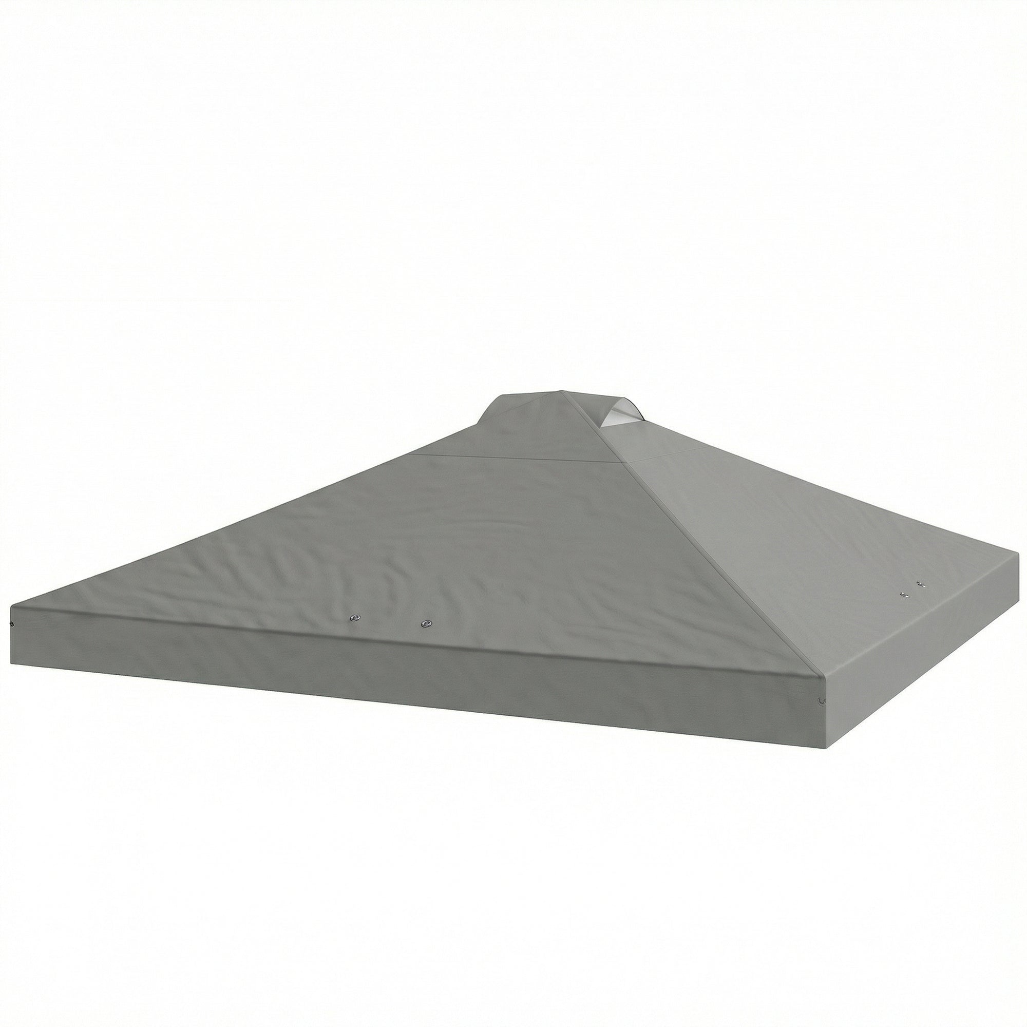 Replacement Canopy Top 10' x 10' (3 x 3 m) — UV50+ Waterproof, 8 Drain Holes — Light Gray