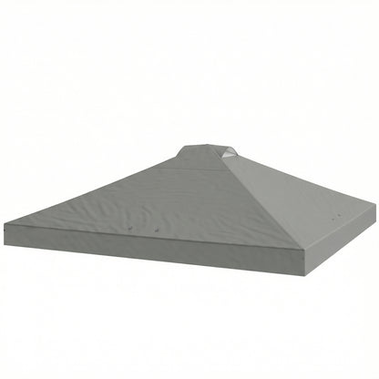Replacement Canopy Top 10' x 10' (3 x 3 m) — UV50+ Waterproof, 8 Drain Holes — Light Gray